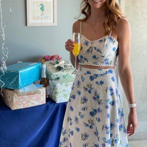 Lulu's Two Piece Floral Midi Dress